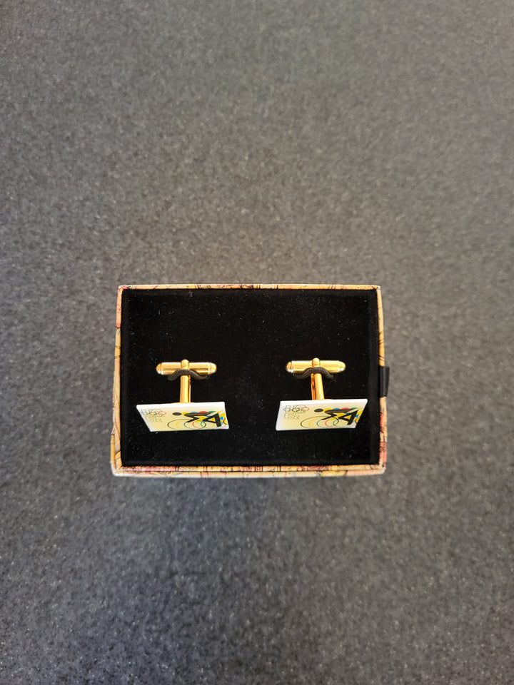 1996 Vintage Olympic Cycling Cufflinks – Featuring 1972 Munich Olympics US Stamp Design